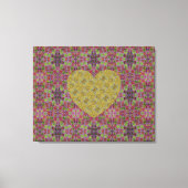 Honey Bee Trailing Roos Heart Encore Canvas Afdruk (Voorkant)