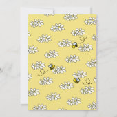Honey Bee Verjaardag Geel Bloemen Dank u kaart (Achterkant)