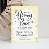 Honey Bee verjaardagsfeestje bij 1e verjaardag Kaart