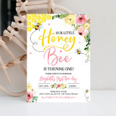 Honey Bee verjaardagsfeestje bij 1e verjaardag Kaart