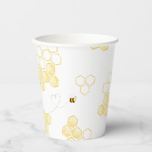 Honey Bee verjaardagsfeestje Papieren Bekers (Voorkant)