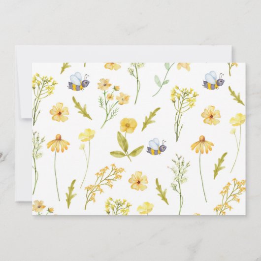 Honey Bee Verjaardagsfoto Dank u kaart Bumble Bee (Achterkant)