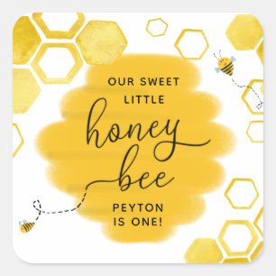 Honey Bee Verjaardagsgunst Sticker