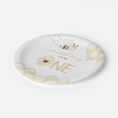 Honey Bee Verjaardagspapier Borden Papieren Bordje (Gekanteld)