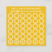 HONEY BEE vierkante-stempelkaart Klantenkaartje (Achterkant)