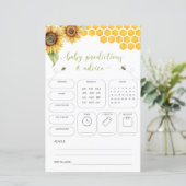 Honey Bee Voorspellingen & Advies Baby shower Spel (Staand voorkant)