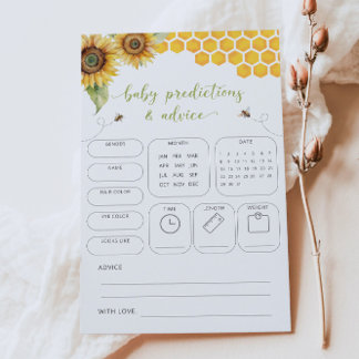 Honey Bee Voorspellingen & Advies Baby shower Spel
