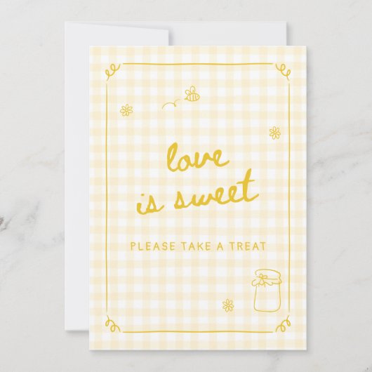 Honey Bee Vrijgezellenfeest Love is Sweet Kaart (Voorkant)