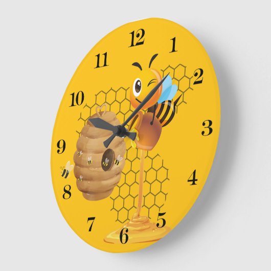 Honey Bee wandklok (Hoek)