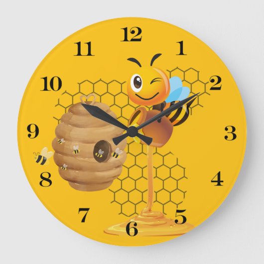 Honey Bee wandklok (Voorkant)