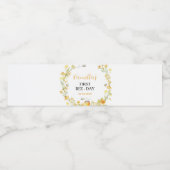 Honey Bee Waterfles Label Verjaardag Etiket (Enkel label)