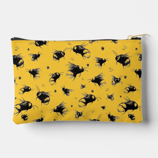Honey Bee Waterverf Accessoire Pouch Gift voor Mam Etui (Achterkant)