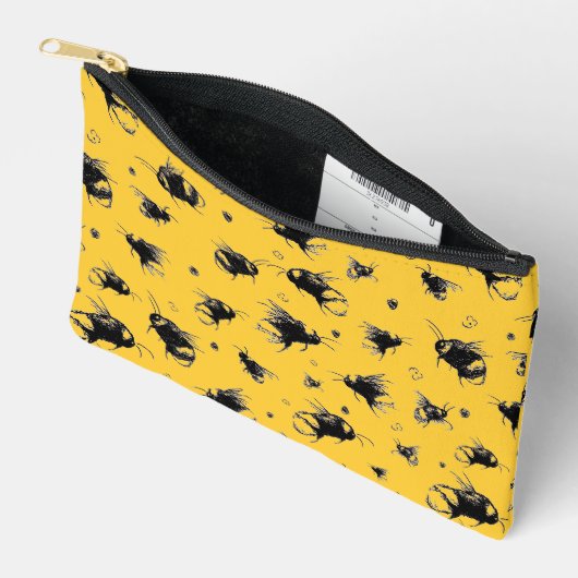 Honey Bee Waterverf Accessoire Pouch Gift voor Mam Etui (Open)