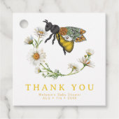 Honey Bee Waterverf Baby shower Gift Label | stunt (Voorkant)