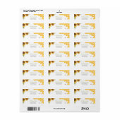 Honey Bee Waterverf Baby shower Retouradres Etiket (Full Sheet)