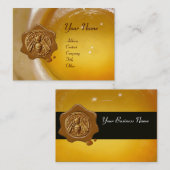 HONEY BEE WAX SEAL , BEEKEEPER APIARIST VISITEKAARTJE (Voorkant / Achterkant)