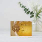 HONEY BEE WAX SEAL , BEEKEEPER APIARIST VISITEKAARTJE (Staand voorkant)