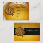 HONEY BEE WAX SEAL , BEEKEEPER APIARIST VISITEKAARTJE (Voorkant / Achterkant)