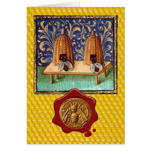 HONEY BEE WAX SEAL, BEEKEEPER/bijenteelt (Voorkant)