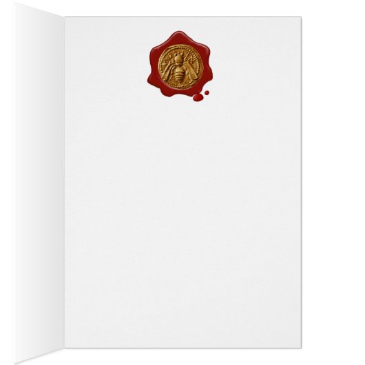 HONEY BEE WAX SEAL, BEEKEEPER/bijenteelt (Binnen (Rechts))