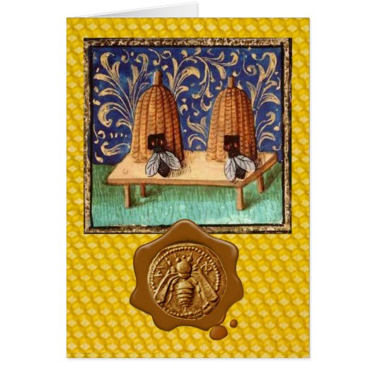 HONEY BEE WAX SEAL, BEEKEEPER/bijenteelt (Voorkant)