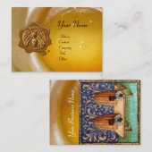 HONEY BEE WAX SEAL, BEEKEEPER/bijenteelt Visitekaartje (Voorkant / Achterkant)