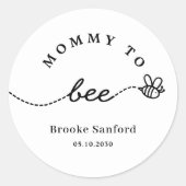 Honey Bee Wedding Bruids Baby shower Favoriet Stic Ronde Sticker (Voorkant)