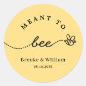 Honey Bee Wedding Bruids Baby shower Favoriet Stic Ronde Sticker (Voorkant)