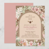 Honey Bee Wildflower Tweede Verjaardag Kaart (Voorkant / Achterkant)