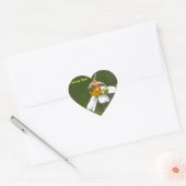 Honey Bee wit Daisy flower Hart Sticker (Envelop)