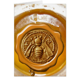 HONEY BEE YELLOW BROWN WAX SEAL