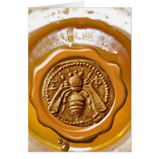 HONEY BEE YELLOW BROWN WAX SEAL (Voorkant)