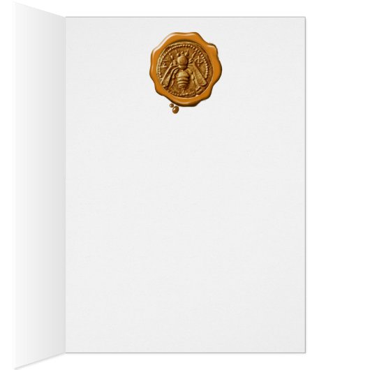 HONEY BEE YELLOW BROWN WAX SEAL (Binnen (Rechts))