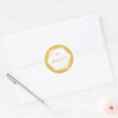 Honey Bee Yellow Custom Name Sticker Wedding (Envelop)