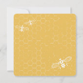 Honey Bee Yellow Custom Wedding Invitation Kaart (Achterkant)