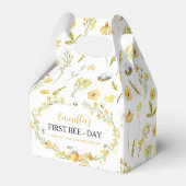 Honey Bee Yellow Floral Verjaardag Favor Box Bedankdoosjes (Achterkant)