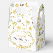 Honey Bee Yellow Floral Verjaardag Favor Box Bedankdoosjes (Geopend)