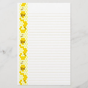Honey Bee Yellow Honeycomb bekleed briefpapier