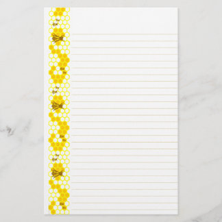 Honey Bee Yellow Honeycomb bekleed briefpapier