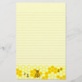 Honey Bee Yellow Honeycomb bekleed briefpapier (Voorkant)