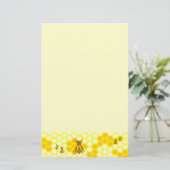 Honey Bee Yellow Honeycomb briefpapier (Staand voorkant)