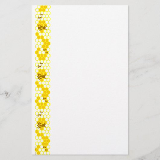 Honey Bee Yellow Honeycomb briefpapier (Voorkant)