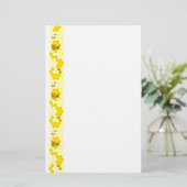 Honey Bee Yellow Honeycomb briefpapier (Staand voorkant)