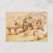 HONEY BEE YELLOW WAX SEAL / Cupido de Honingdief Visitekaartje (Achterkant)