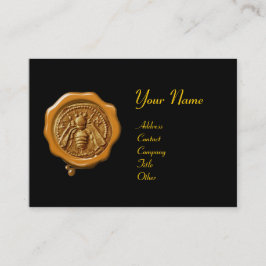 HONEY BEE YELLOW WAX SEAL / Cupido de Honingdief Visitekaartje