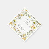Honey Bee Yellow Wildflowers Zomer Baby shower Servet (Hoek)