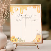 Honey Bee Zonnebloemen Geslacht Onthullen Stemkaar Poster