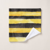Honey Bee Zwart Goud Geel Kerstmis Bad Handdoek (Wasdoekje)
