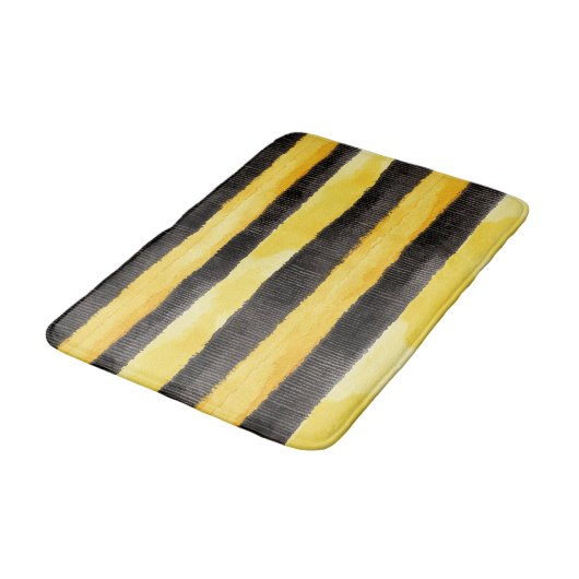 Honey Bee Zwart Goud Geel Kerstmis Badmat (Gekanteld)