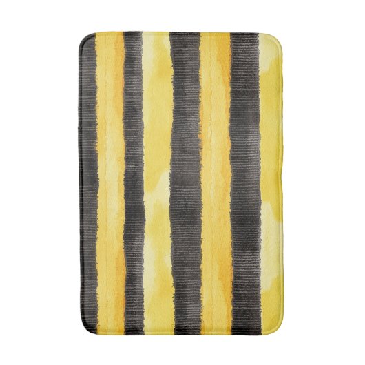 Honey Bee Zwart Goud Geel Kerstmis Badmat (Voorkant Verticaal)